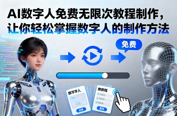 AI数字人免费无限次教程制作，让你轻松掌握数字人的制作方法-沐风资源库