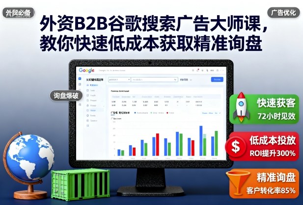 外资B2B谷歌搜索广告大师课，教你快速低成本获取精准询盘-沐风资源库