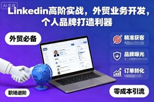 Linkedin高阶实战，外贸业务开发，个人品牌打造利器-沐风资源库