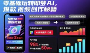 零基础玩转即梦AI，爆款视频创作秘籍-沐风资源库