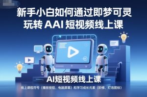 新手小白如何通过即梦可灵玩转AI短视频线上课-沐风资源库