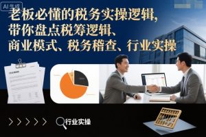 老板必懂的税务实操逻辑，带你盘点税筹逻辑、商业模式、税务稽查、行业实操-沐风资源库