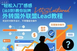 国外联盟賺美刀项目，从0到1教你玩转国外联盟Lead教程，纯新手可操作性100%-沐风资源库