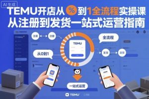 TEMU开店从0到1全流程实操课，从注册到发货一站式运营指南-沐风资源库