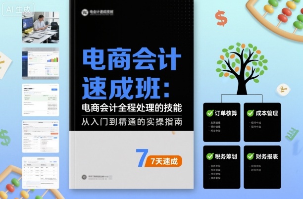 电商会计速成班，电商会计全程处理的技能-沐风资源库