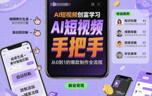 AI短视频创富学习，手把手教会你制作AI短视频-沐风资源库
