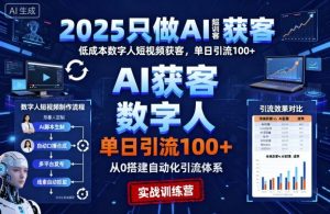 2025只做AI获客,AI超级获客实训营,低成本数字人短视频获客,单日引流100+-沐风资源库