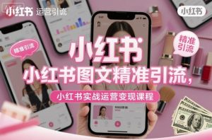 小红书图文精准引流，小红书实战运营变现课程-沐风资源库