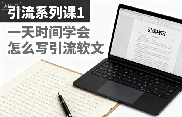 引流系列课1，一天时间学会怎么写引流软文-沐风资源库