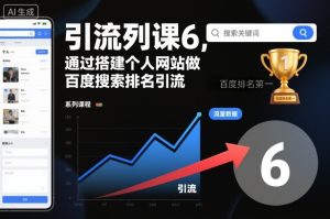 引流系列课6，通过搭建个人网站做百度搜索排名引流-沐风资源库