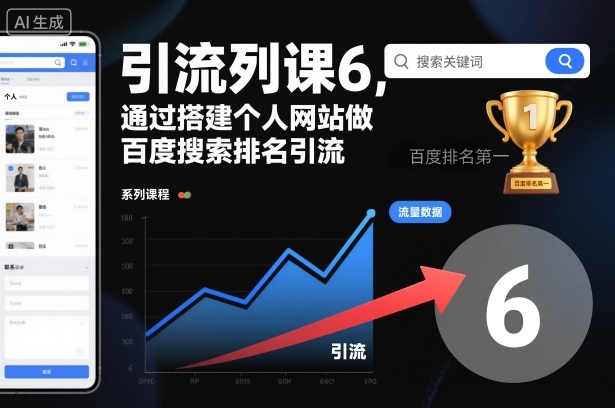 引流系列课6，通过搭建个人网站做百度搜索排名引流-沐风资源库