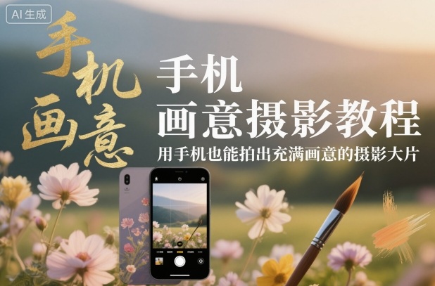 手机画意摄影教程，用手机也能拍出充满画意的摄影大片-沐风资源库