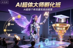 AI超体大师孵化班，AI超级个体流量实战训练营-沐风资源库