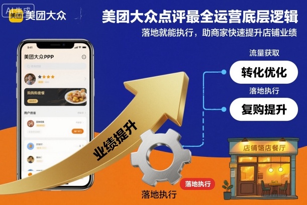 美团大众点评最全运营底层逻辑，落地就能执行，助商家快速提升店铺业绩-沐风资源库