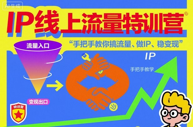 IP线上流量特训营，手把手教你搞流量、做IP、稳变现-沐风资源库