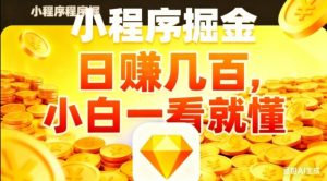 微信小程序掘金项目，日入几张，项目简单，小白一看就懂，5分钟就能学会上手操作【揭秘】-沐风资源库