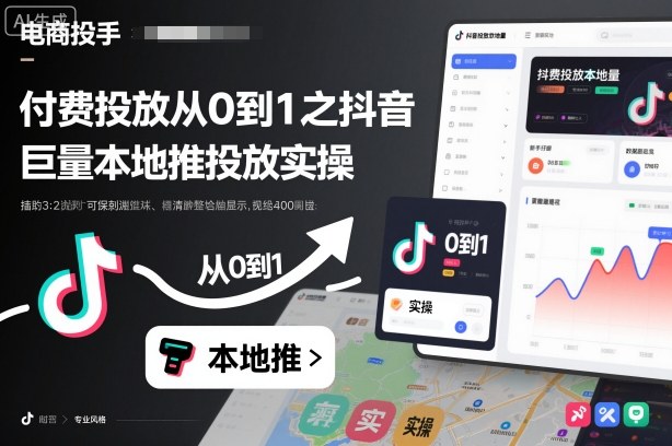 付费投放从0到1之抖音巨量本地推投放实操-沐风资源库
