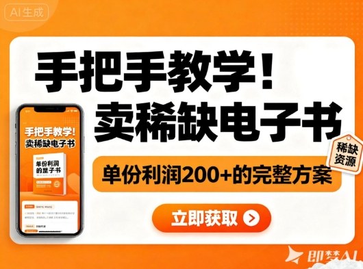 手把手教学！在小红书卖稀缺电子书，单份利润2张+的完整方案-沐风资源库