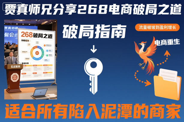 贾真师兄分享268电商破局之道-适合所有陷入泥潭的商家-沐风资源库