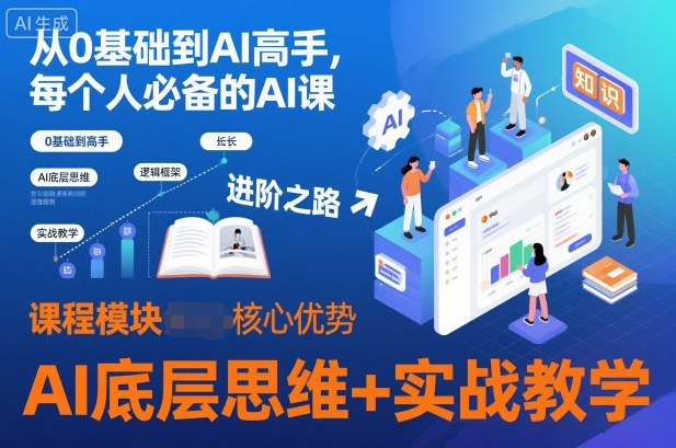 从0基础到AI高手，每个人必备的AI课，AI底层思维+实战教学-沐风资源库