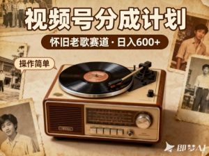 靠8090老歌在视频号“躺賺”，日入6张+，这些神曲播一次賺一次-沐风资源库