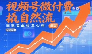 视频号微付费撬自然流，高效实战投流心得-沐风资源库