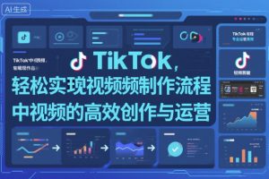 TikTok中视频制做流程，轻松实现Tk中视频的高效创作与运营-沐风资源库