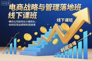 电商战略与管理落地班线下课，教你公司如何从小做到大，如何实现业绩和利润倍增【录音】-沐风资源库