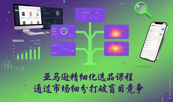 亚马逊精细化选品课程，通过市场细分打破盲目竞争-沐风资源库