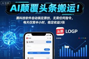 AI颠覆头条搬运！黑科技软件自动搞定原创，无需任何指令。每天仅需半小时，稳定收益3张【揭秘】-沐风资源库