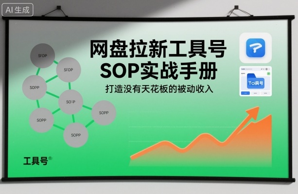 网盘拉新工具号SOP实战手册,打造没有天花板的被动收入-沐风资源库