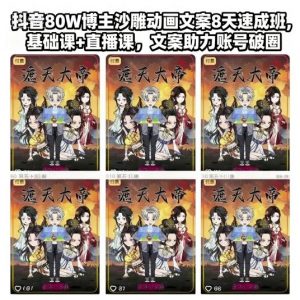 抖音80W博主沙雕动画文案8天速成班，基础课+直播课，文案助力账号破圈-沐风资源库