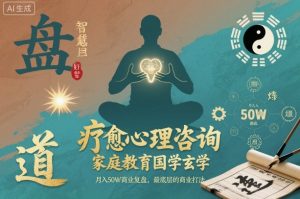 疗愈心理咨询，家庭教育国学玄学，月入50个商业复盘，最底层的商业打法-沐风资源库