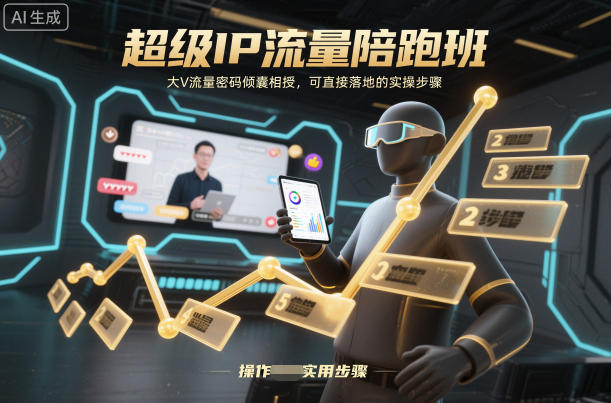 超级IP流量陪跑班，大V流量密码倾囊相授，可直接落地的实操步骤-沐风资源库