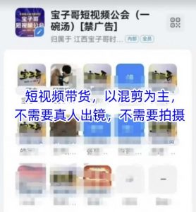 宝子哥头部团队短视频带货，以混剪为主，不需要真人出镜，不需要拍摄【更新11月】-沐风资源库