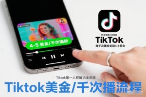 TK中视频计划项目，Tiktok第一人称解说流程，每干次播放奖励4-5美金-沐风资源库