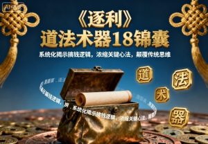 《逐利》道法术器18锦囊，系统化揭示搞钱逻辑，浓缩关键心法，颠覆传统思维（更新）-沐风资源库