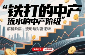 付费文章：铁打的中产，流水的中产阶级-沐风资源库
