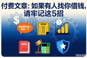 付费文章：如果有人找你借钱，请牢记这5招-沐风资源库