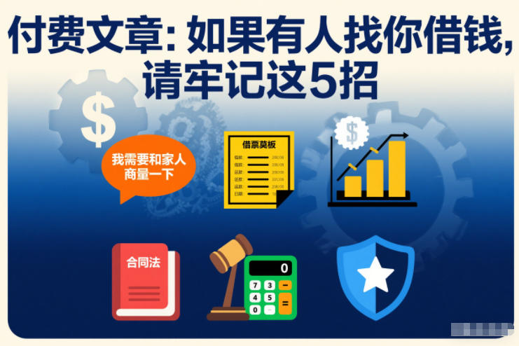付费文章：如果有人找你借钱，请牢记这5招-沐风资源库