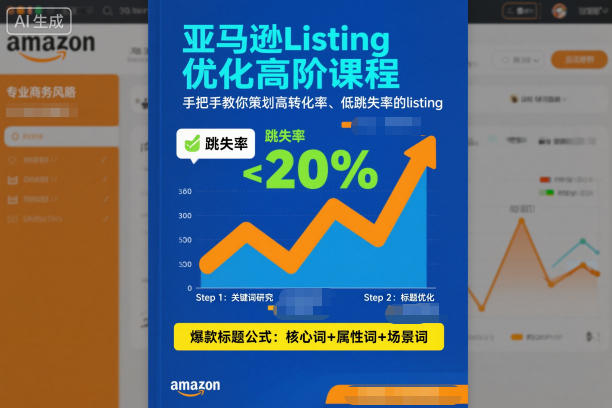亚马逊Listing优化高阶课程，手把手教你策划高转化率、低跳失率的listing-沐风资源库