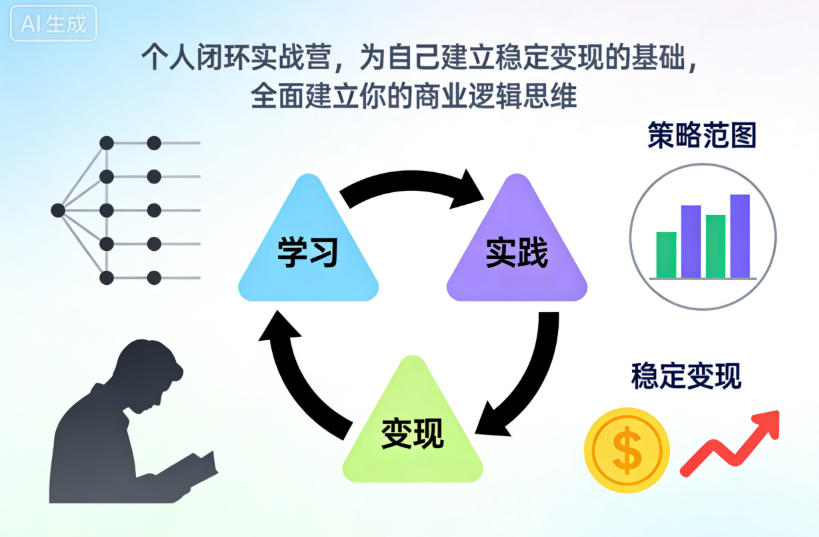 个人闭环实战营，为自己建立稳定变现的基础，全面建立你的商业逻辑思维-沐风资源库