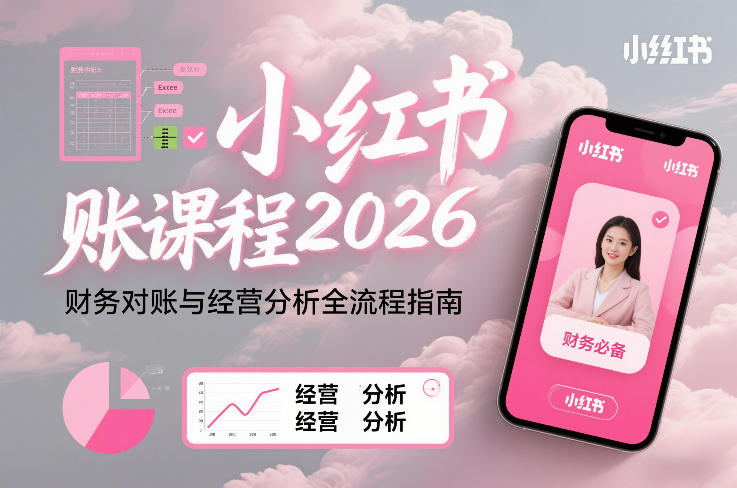 小红书对账课程2026，财务对账与经营分析全流程指南-沐风资源库