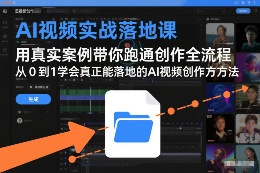 AI视频实战落地课，用真实案例带你跑通创作全流程，从0到1学会真正能落地的AI视频创作方法-沐风资源库