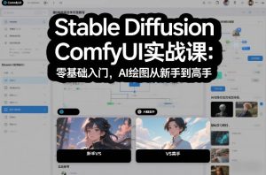 Stable Diffusion ComfyUI实战课：零基础入门，AI绘图从新手到高手-沐风资源库
