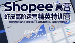 Shopee虾皮高阶运营精英特训营，高阶运营技巧+流量提升+转化率优化，助你业绩翻倍-沐风资源库