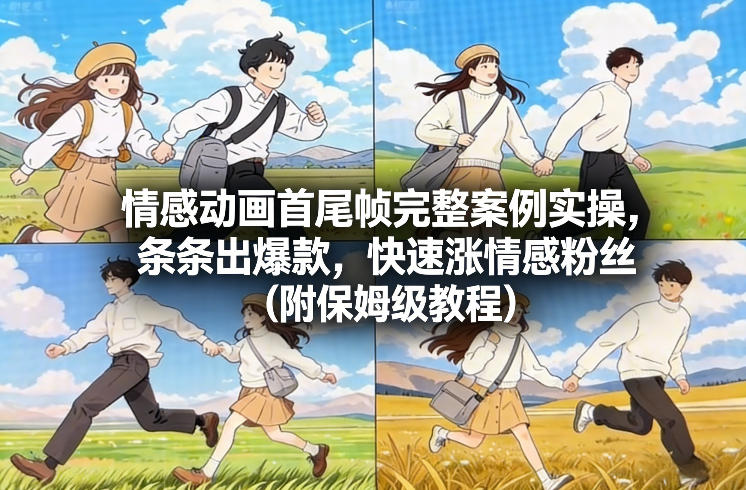 情感动画首尾帧完整案例实操，条条出爆款，快速涨情感粉丝（附保姆级教程）-沐风资源库