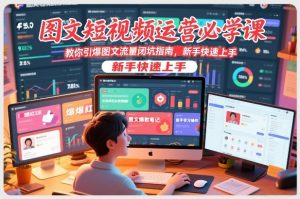 图文短视频运营必学课，教你引爆图文流量闭坑指南，新手快速上手-沐风资源库