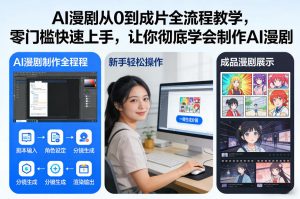AI漫剧从0到成片全流程教学，零门槛快速上手，让你彻底学会制作AI漫剧【保姆级教程】-沐风资源库