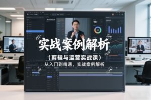 剪辑与运营实战课，从入门到精通，实战案例解析（更新2026）-沐风资源库